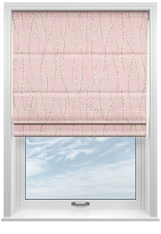 Willow Field, Precious Pink - Roman Blind